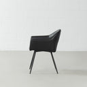 Fauteuil en cuir MILAN (noir)