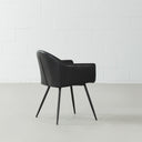 Fauteuil en cuir MILAN (noir)