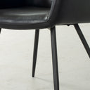 Fauteuil en cuir MILAN (noir)
