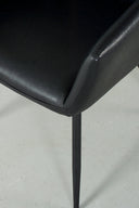 Fauteuil en cuir MILAN (noir)