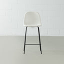 MILAN Leather Bar Stool (75cm WHITE)