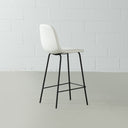 MILAN Leather Bar Stool (75cm WHITE)