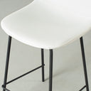 MILAN Leather Bar Stool (75cm WHITE)