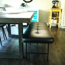 MILAN Black Leather Bench – Elegant Upholstered Seating for Home or Office