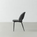 WALTER Black Leather Chair – Elegant & Comfortable Seating