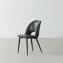 WALTER Black Leather Chair – Elegant & Comfortable Seating