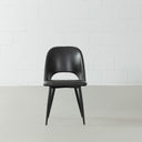 WALTER Black Leather Chair – Elegant & Comfortable Seating
