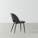 WALTER Black Leather Chair – Elegant & Comfortable Seating