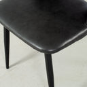 WALTER Black Leather Chair – Elegant & Comfortable Seating