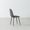 MILAN Dark Grey Leather Side Chair – Modern & Stylish Seating