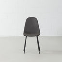 MILAN Dark Grey Leather Side Chair – Modern & Stylish Seating