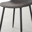 MILAN Dark Grey Leather Side Chair – Modern & Stylish Seating