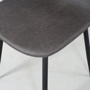 MILAN Dark Grey Leather Side Chair – Modern & Stylish Seating