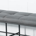 Banc en cuir gris MILAN