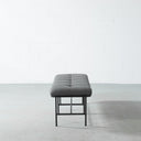 Banc en cuir gris MILAN