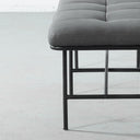 Banc en cuir gris MILAN