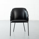 Chaise en cuir GRACE (NOIR)