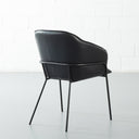 Chaise en cuir GRACE (NOIR)