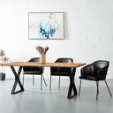Chaise en cuir GRACE (NOIR)