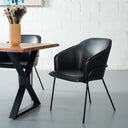 GRACE Leather Chair (BLACK)