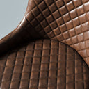 Chaise en cuir marron MATEO