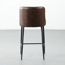 MATEO 65cm Brown Vegan Leather Counter Stool