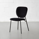 SIERRA Black Velvet Fabric Dining Chair – Modern & Chic Seating