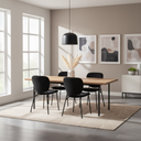 Chaise de salle à manger SIERRA en velours noir – Sièges modernes et chics