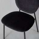 SIERRA Black Velvet Fabric Dining Chair – Modern & Chic Seating