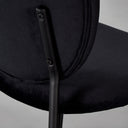 SIERRA Black Velvet Fabric Dining Chair – Modern & Chic Seating
