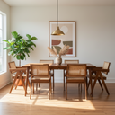 Chaise de salle à manger en bois naturel CAPELA – Design classique en bois massif avec assise confortable