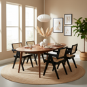 Chaise de salle à manger en bois noir CAPELA – Design classique avec finition durable