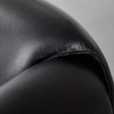CHELSEA Leather Lounge Chair – Black – Modern Accent Armchair Seating