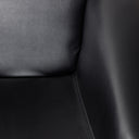 CHELSEA Leather Lounge Chair – Black – Modern Accent Armchair Seating