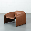Fauteuil d'appoint en cuir CHELSEA (MARRON) – Élégant et confortable