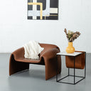 Fauteuil d'appoint en cuir CHELSEA (MARRON) – Élégant et confortable