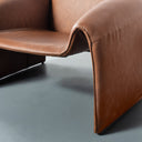 Fauteuil d'appoint en cuir CHELSEA (MARRON) – Élégant et confortable