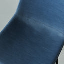 Chaise de salle à manger d'appoint en tissu bleu texturé MILAN
