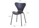 AGATHA Plastic Dining Chair (BLACK)