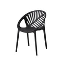 Chaise FOLIAGE en plastique résistante aux UV (NOIR) – Sièges d'extérieur durables