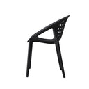 Chaise FOLIAGE en plastique résistante aux UV (NOIR) – Sièges d'extérieur durables