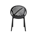 Chaise FOLIAGE en plastique résistante aux UV (NOIR) – Sièges d'extérieur durables