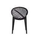 Chaise FOLIAGE en plastique résistante aux UV (NOIR) – Sièges d'extérieur durables