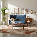 Klara Double Seat Sofa (Dusty Blue)