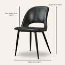 WALTER Black Leather Chair – Elegant & Comfortable Seating