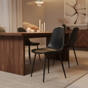 MILAN – Black Vintage Leather Dining Chair