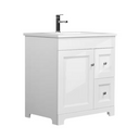 Meuble-lavabo autoportant LUXO MARBRE CLASSIC de 79 cm (31 po) avec 1 porte et 2 tiroirs, style Shaker, avec lavabo MOD 3122-1-107S