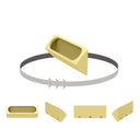 Dalya - Jardinière murale d'extérieur (lot de 4) - Jaune clair