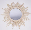 Rattan Flower Wall Mirror