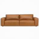 ALINE - Cognac Leather Sofa
